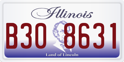 IL license plate B308631