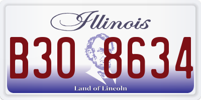 IL license plate B308634