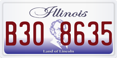 IL license plate B308635