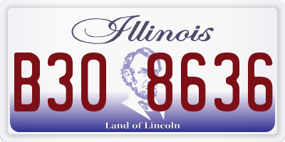 IL license plate B308636