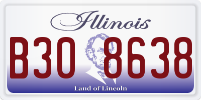 IL license plate B308638