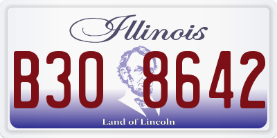 IL license plate B308642