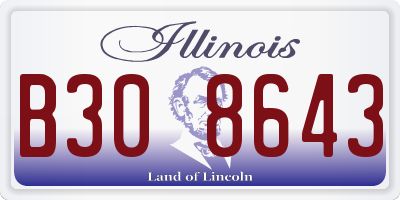 IL license plate B308643