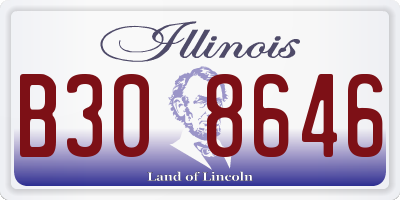 IL license plate B308646