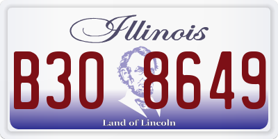 IL license plate B308649