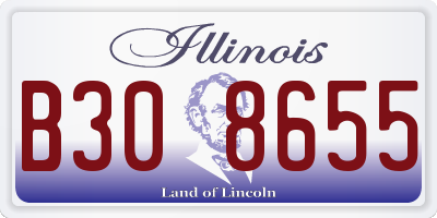 IL license plate B308655