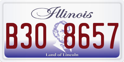 IL license plate B308657