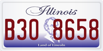 IL license plate B308658