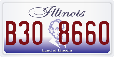 IL license plate B308660
