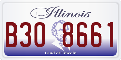 IL license plate B308661