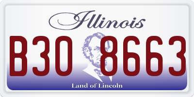 IL license plate B308663