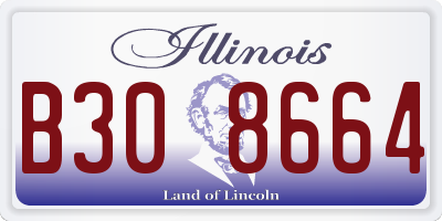 IL license plate B308664