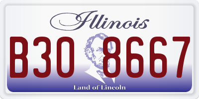 IL license plate B308667