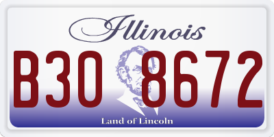 IL license plate B308672