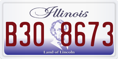 IL license plate B308673