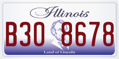 IL license plate B308678