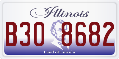 IL license plate B308682