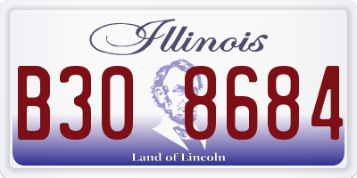 IL license plate B308684