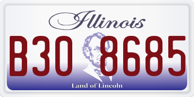 IL license plate B308685