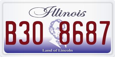 IL license plate B308687