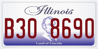 IL license plate B308690
