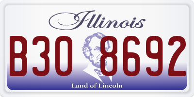 IL license plate B308692