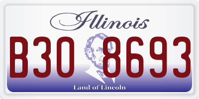 IL license plate B308693