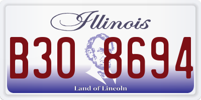 IL license plate B308694