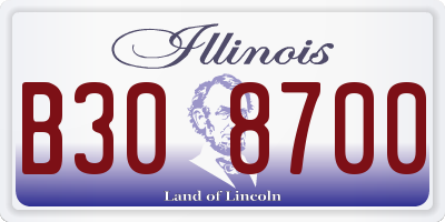 IL license plate B308700