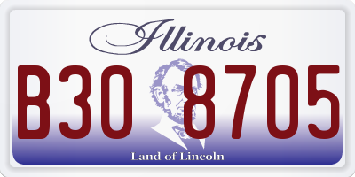 IL license plate B308705