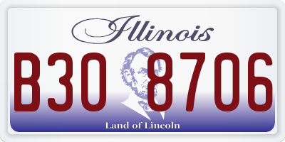 IL license plate B308706
