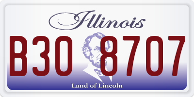 IL license plate B308707