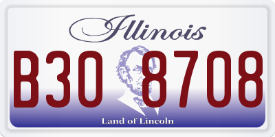 IL license plate B308708