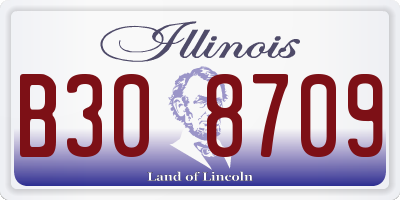 IL license plate B308709