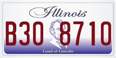 IL license plate B308710