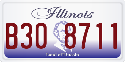 IL license plate B308711