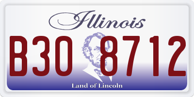 IL license plate B308712