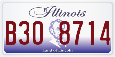 IL license plate B308714