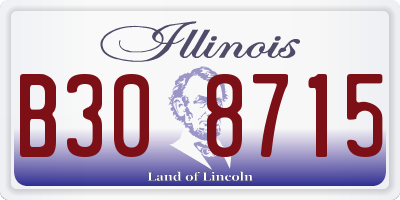 IL license plate B308715