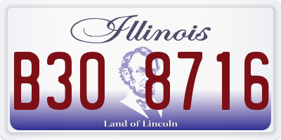 IL license plate B308716