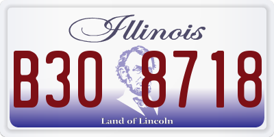 IL license plate B308718