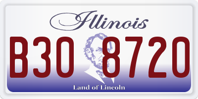 IL license plate B308720