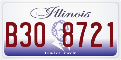 IL license plate B308721