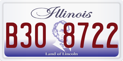 IL license plate B308722