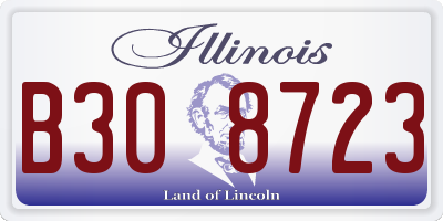 IL license plate B308723