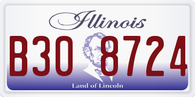 IL license plate B308724