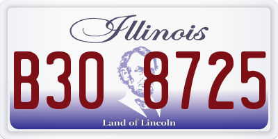 IL license plate B308725