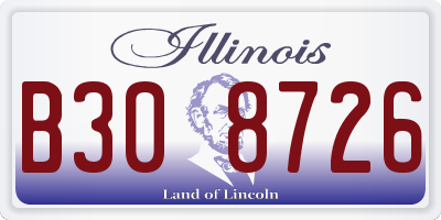 IL license plate B308726