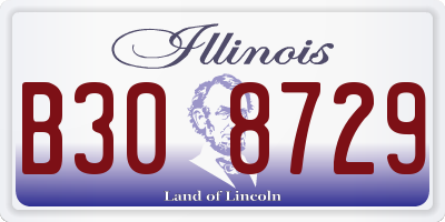 IL license plate B308729