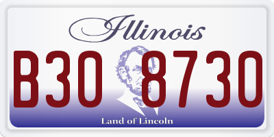 IL license plate B308730